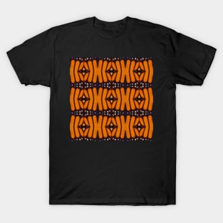 Orange and Black Monarch Butterfly Pattern 4 T-Shirt